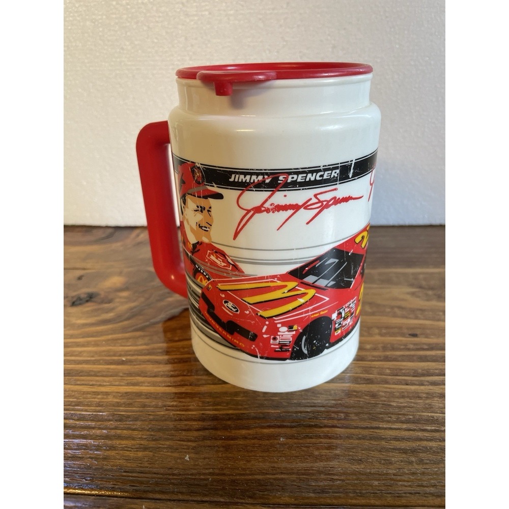 VTG Collectible Junior Johnson Jimmy Spencer 1994 MCDONALD'S RACING Mug with Lid